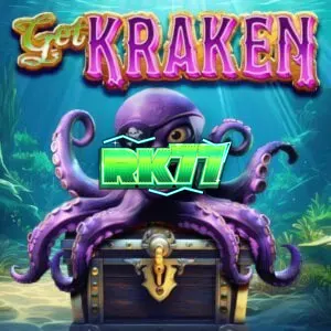 Tampilan visual slot Get Kraken dengan tema bawah laut dan fitur peti harta karun.